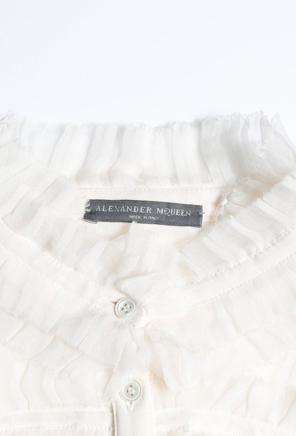 Alexander McQueen 2011 Ruffled Silk Blouse - 5