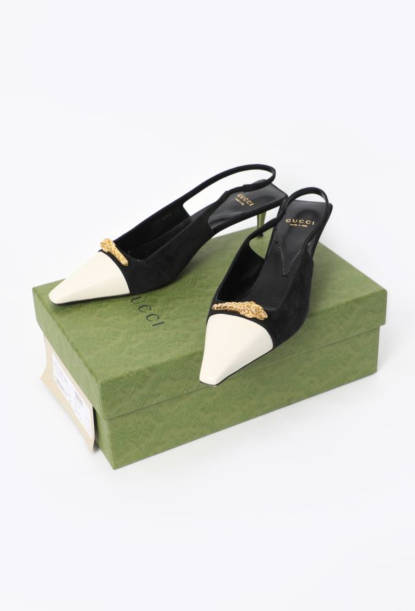 Gucci F/W 2023 Baroque Pointed Slingbacks - 6