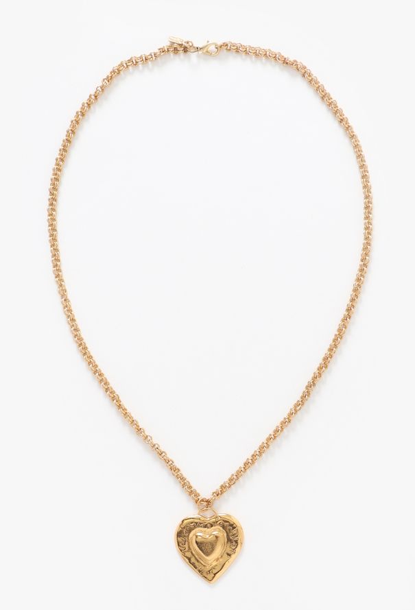 Saint Laurent 1992 Sculpted Heart Sautoir - 1