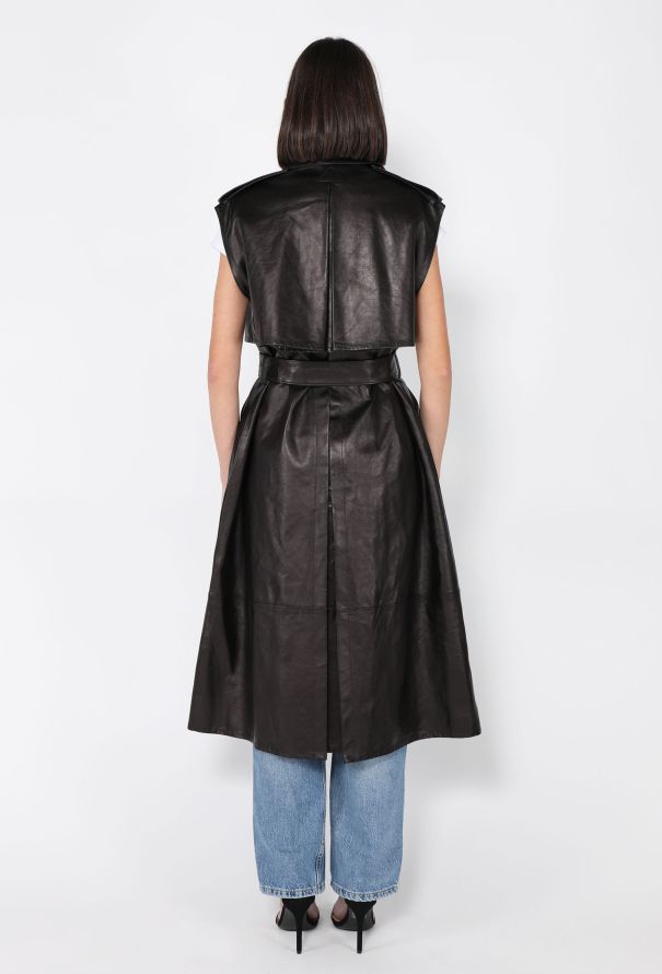 Bottega Veneta Leather Trench Vest, 2019 - 6