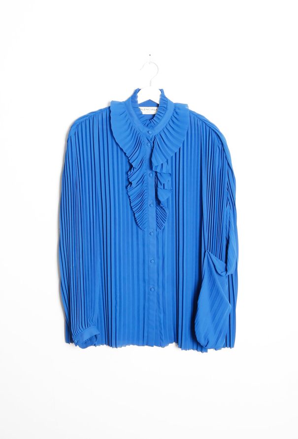 Balenciaga Resort 2017 Pleated Cut-Out Blouse - 8