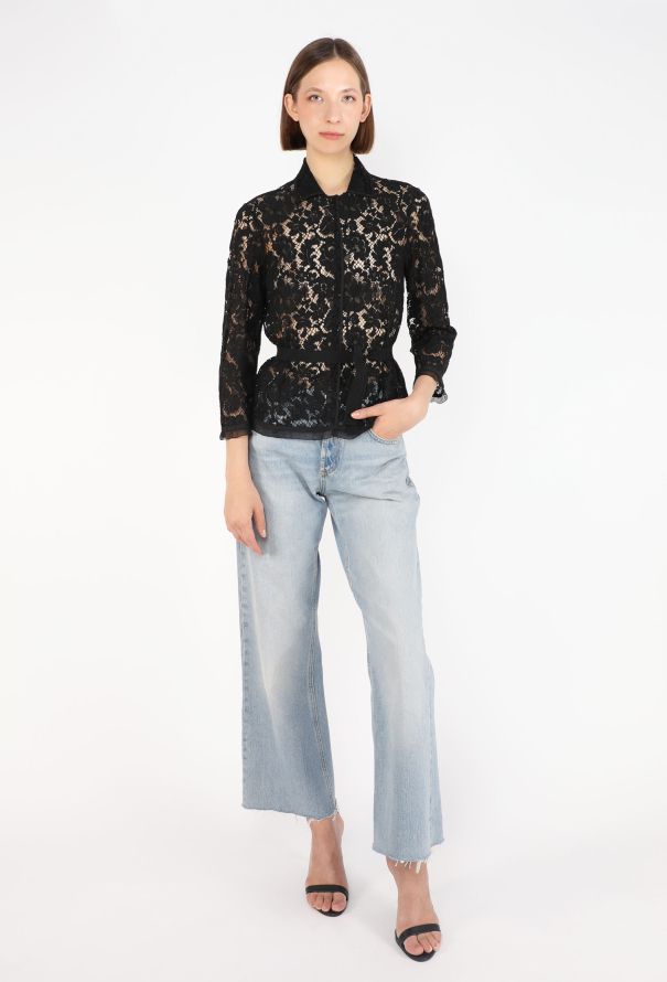 Prada Raschell Belted Lace Blouse, F/W 2008 - 6