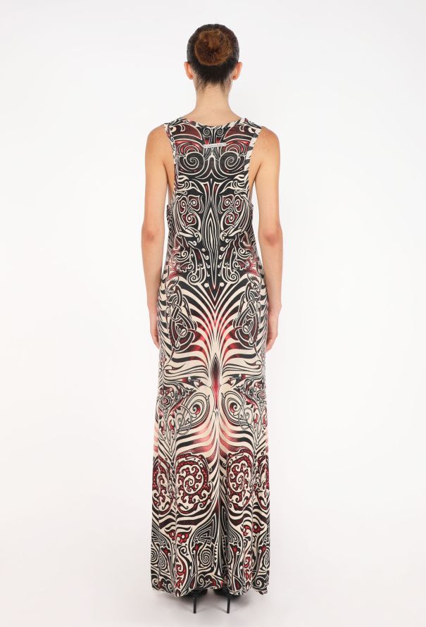 Jean Paul Gaultier Tattoo Print Maxi Dress, S/S 1996 - 7