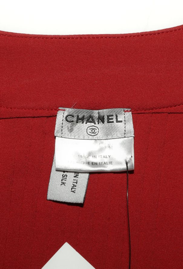 Chanel Bishop-Sleeve Silk Blouse - 5