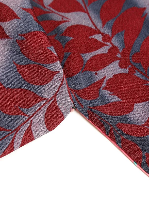 World Treasures Authentic Ombré Leaf Print Kimono - 7