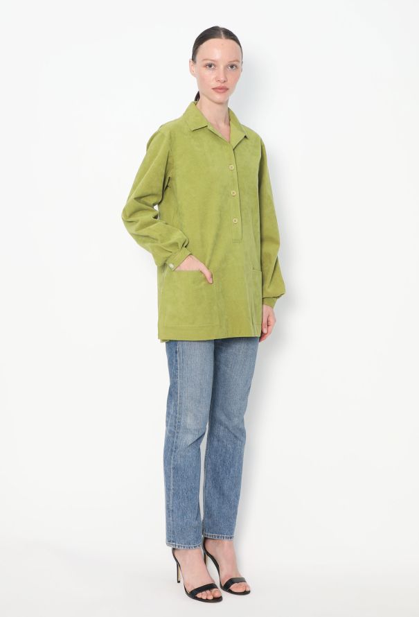 Halston Rare F/W 1973 Ultrasuede Tunic Top - 3