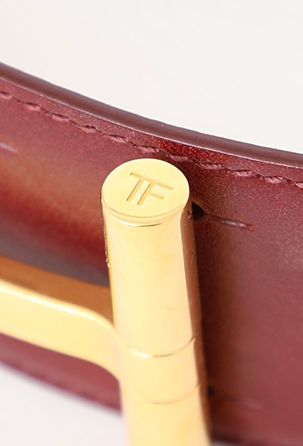 Tom Ford T-Buckle Leather Belt - 4