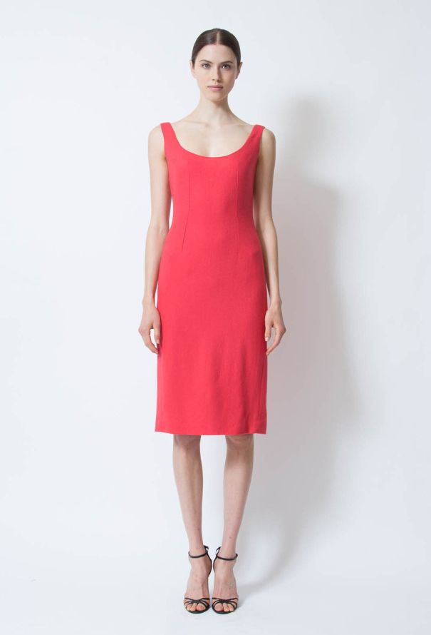 Coral Wool Dress - 1
