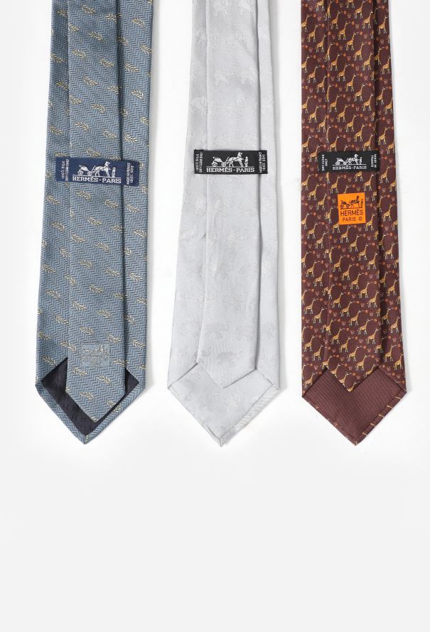 Hermès Vintage 'Savana' Tie Set - 4
