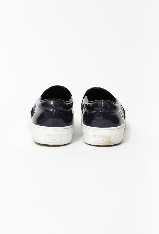 Céline 2014 Patent Slip-On Sneakers Dark blue - 4