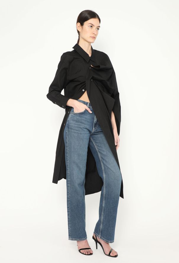 Junya Watanabe Asymmetrical Ruched Shirt Dress - 5
