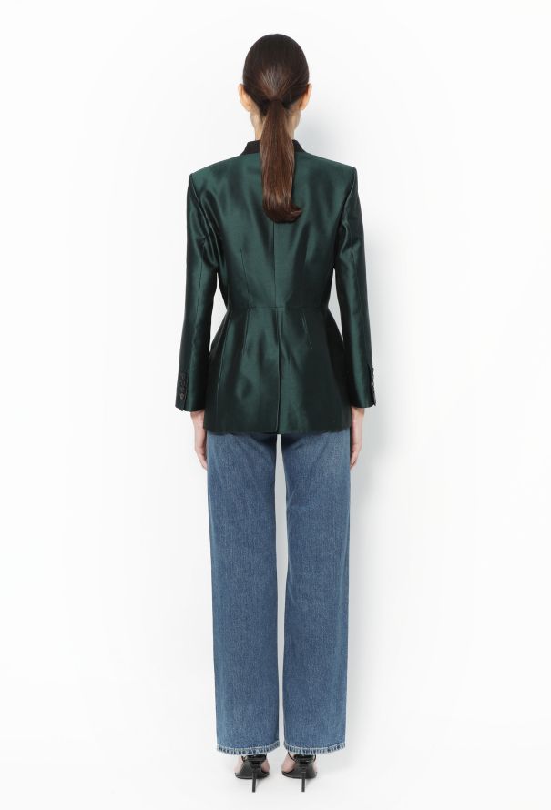 Givenchy S/S 2020 Collarless Silk Blazer - 5
