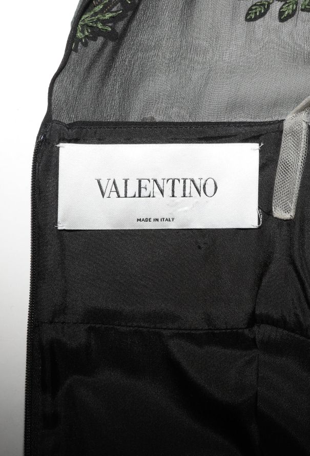 Valentino Floral Beaded A-Line Dress - 5