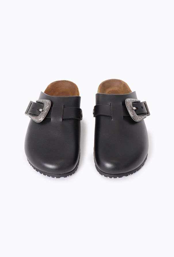 Saint Laurent 2022 Calfskin Buckle Mules - 2