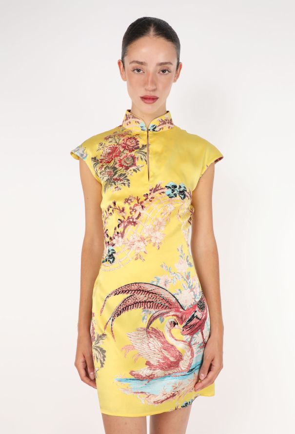 Roberto Cavalli Chinoiserie Silk Dress, S/S 2003 - 1
