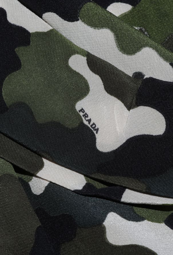 Prada Pre-Fall 2010 Draped Camo Dress - 7