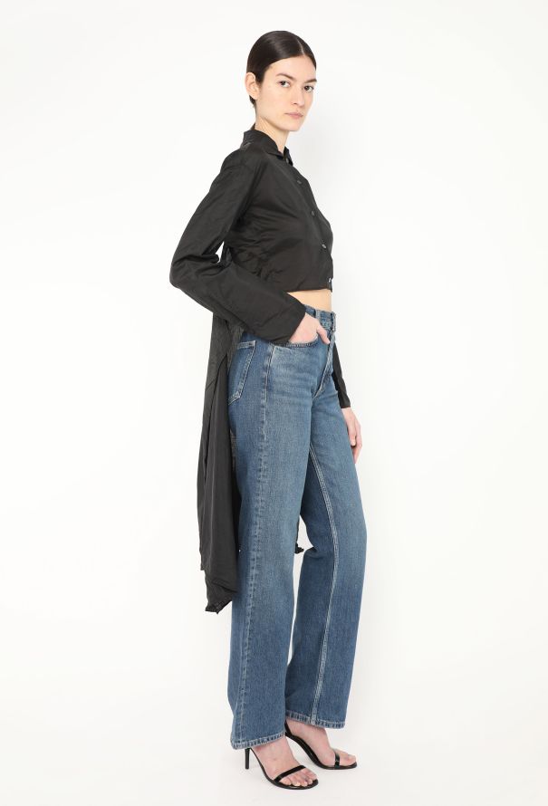 Romeo Gigli '90s Silk Train Cropped Top - 4