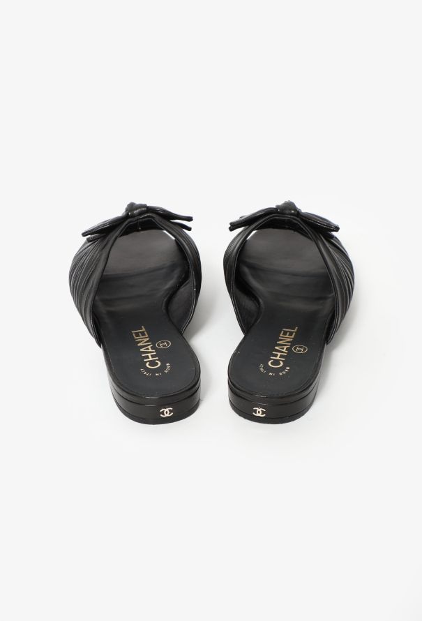 Chanel Knotted Leather Sandals - 5