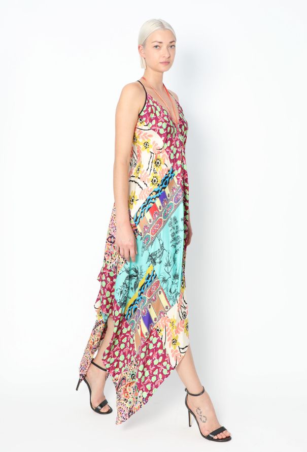 Etro Patchwork Silk Halter Dress - 4