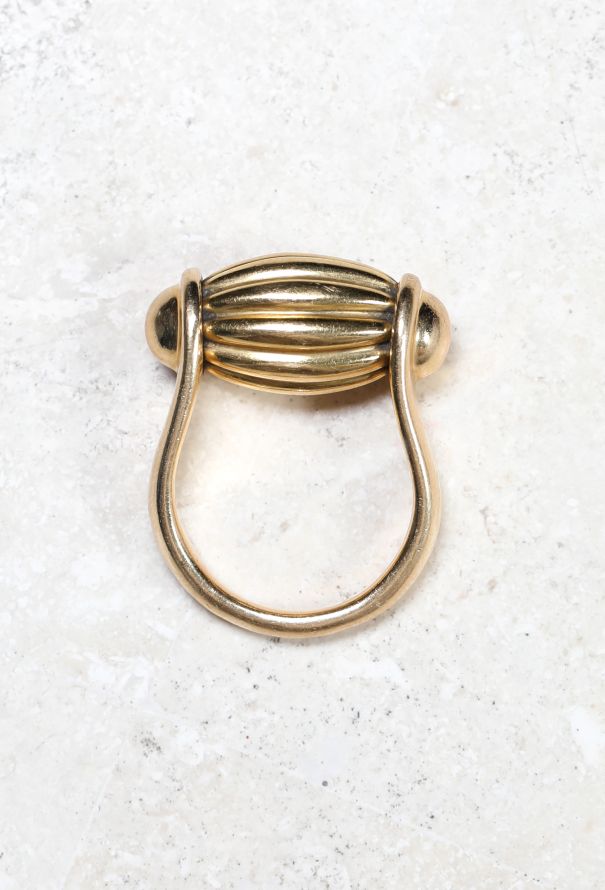 Vintage Fine Jewelry 18k Yellow Gold Gadroon Ring - 4