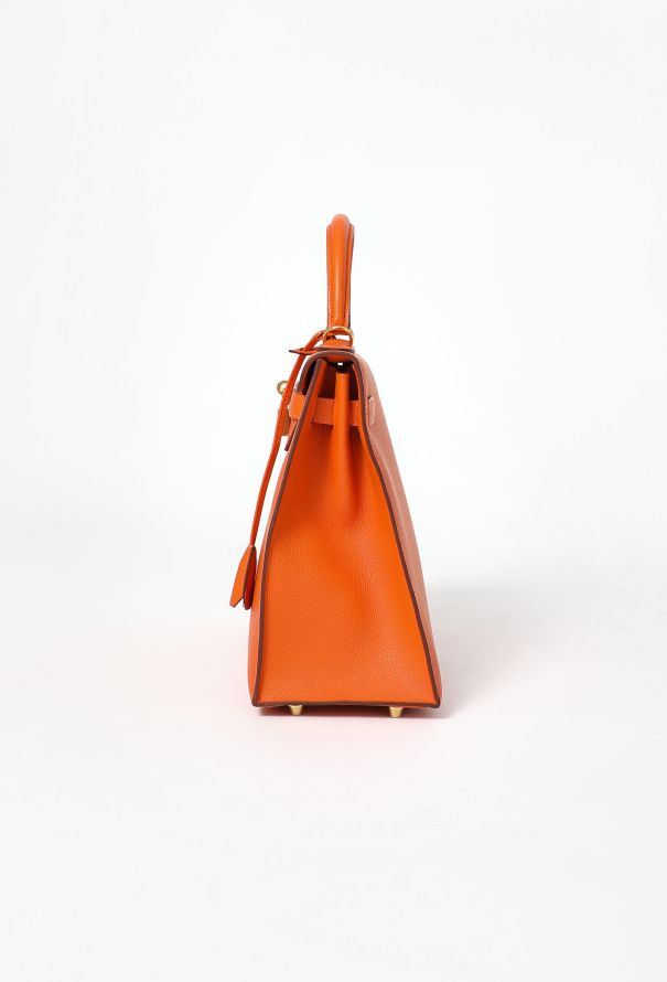 Hermès Orange H Epsom Kelly Sellier 32 - 7