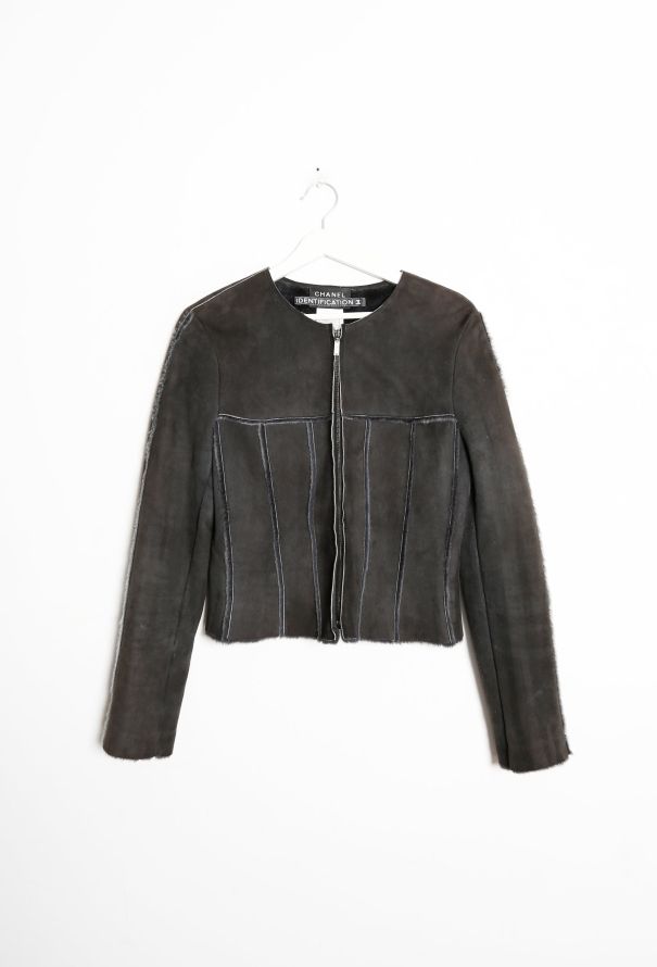 Chanel F/W 1999 Suede Shearling Jacket - 10