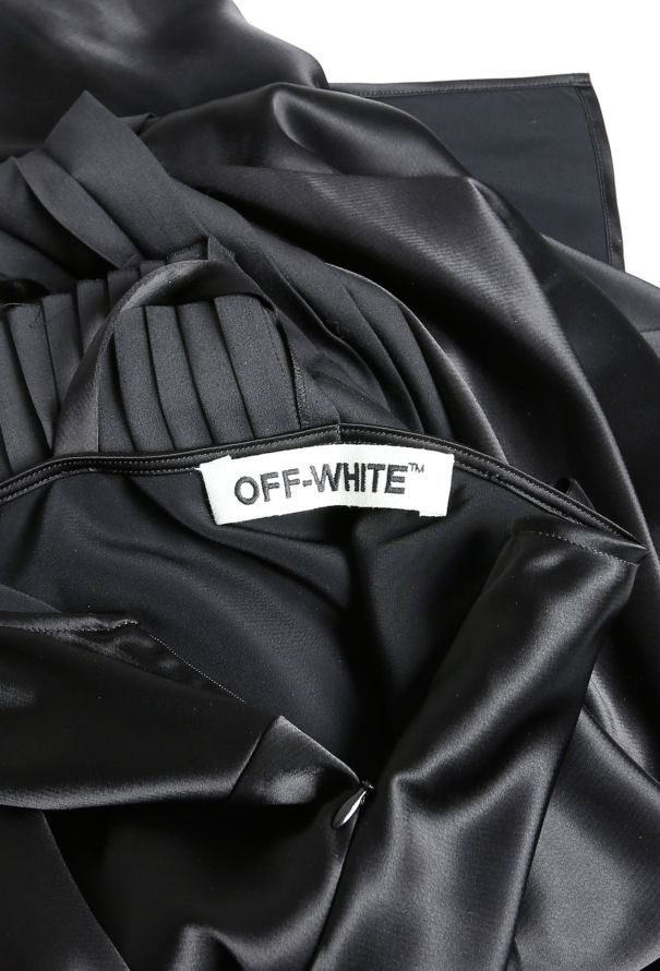 OFF-White F/W 2016 Asymmetrical Satin Dress - 6