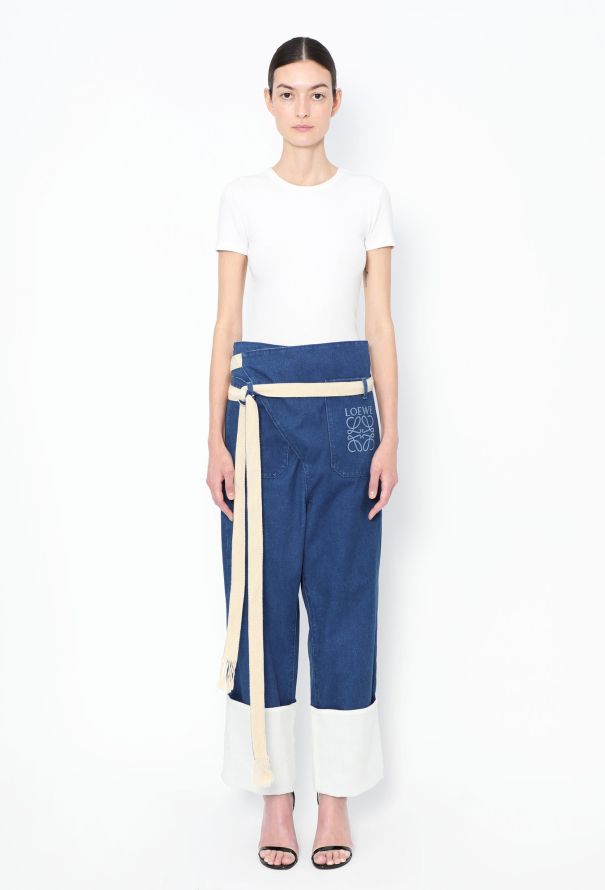 Loewe F/W 2017 Belted Wrap Jeans - 6