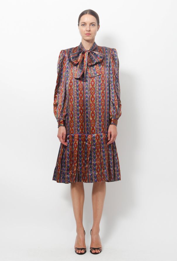 Exquisite Vintage Aztec Print Dress - 4