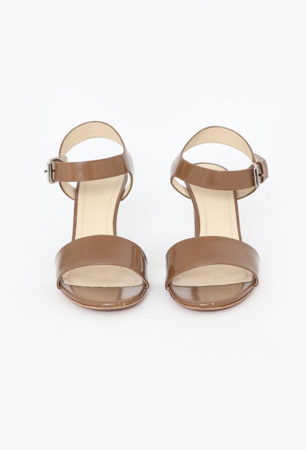 Céline Patent Leather Buckle Sandals - 3
