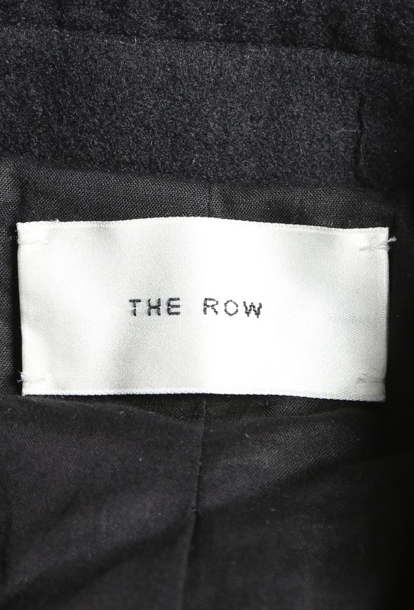 The Row Timeless Wool Crombie Coat Black - 4