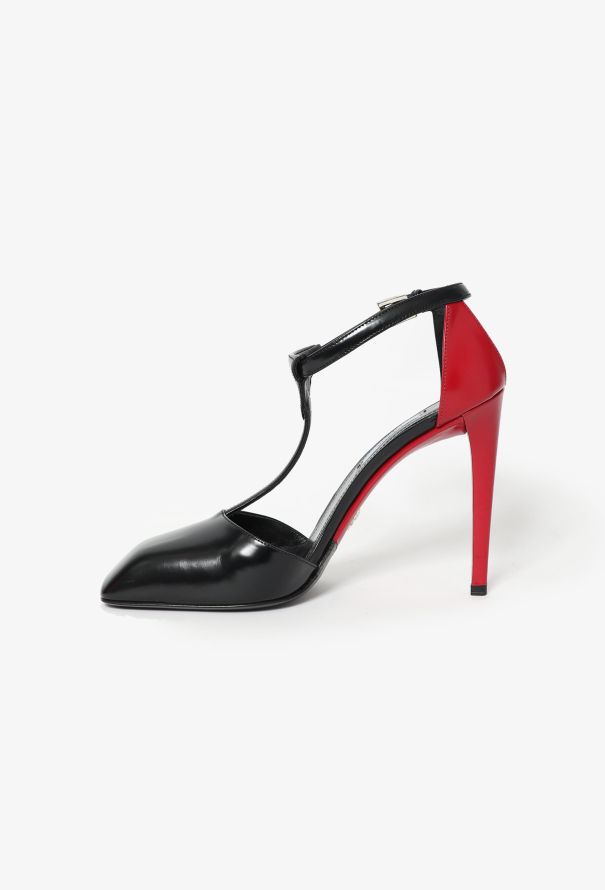 Prada 2014 Bicolor T-Strap Pumps - 4