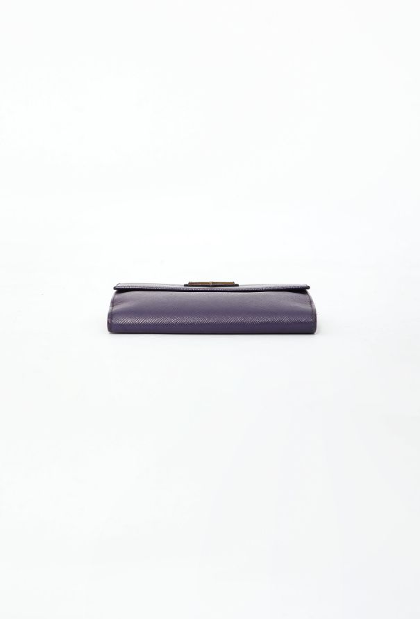 Prada Uva Saffiano Flap Wallet - 7