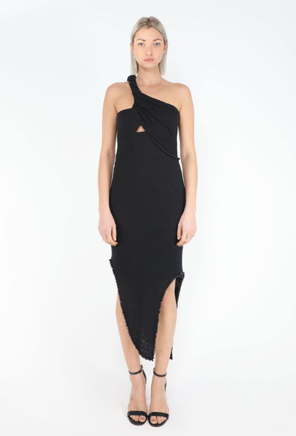 Helmut Lang ICONIC S/S 2005 Devoré Beaded Dress - 4