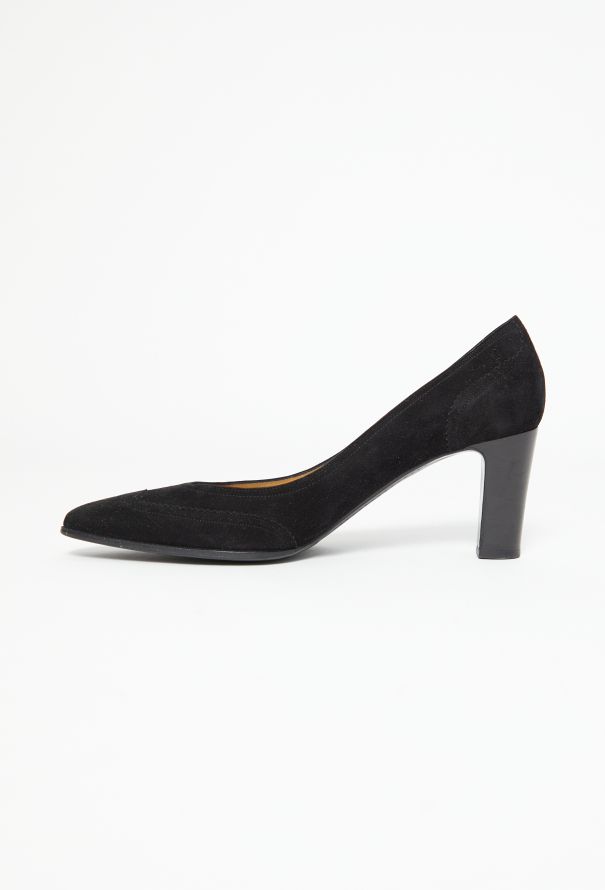 Hermès Suede Ghillies Pumps - 4