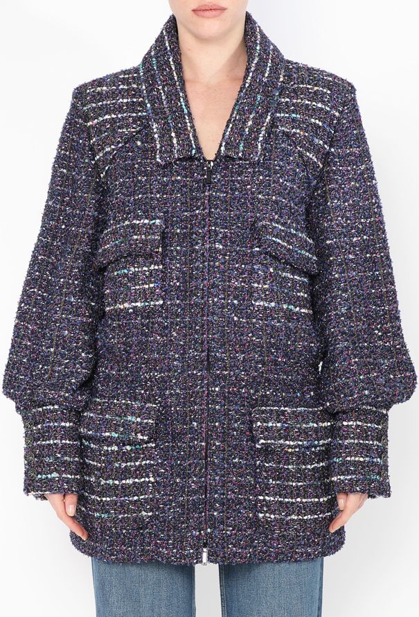Chanel STUNNING F/W 2018 Iridescent Tweed Jacket - 1