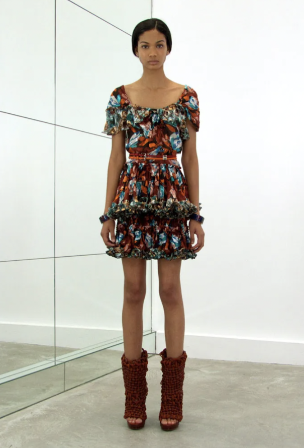 Balenciaga Resort 2010 Graphic Silk Dress - 2