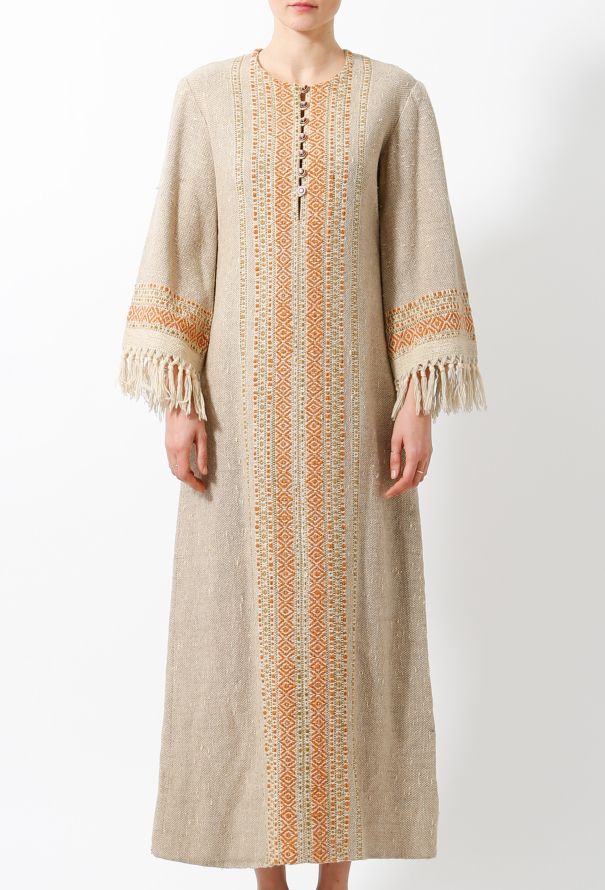 World Treasures 1960s Handwoven Kaftan - 3