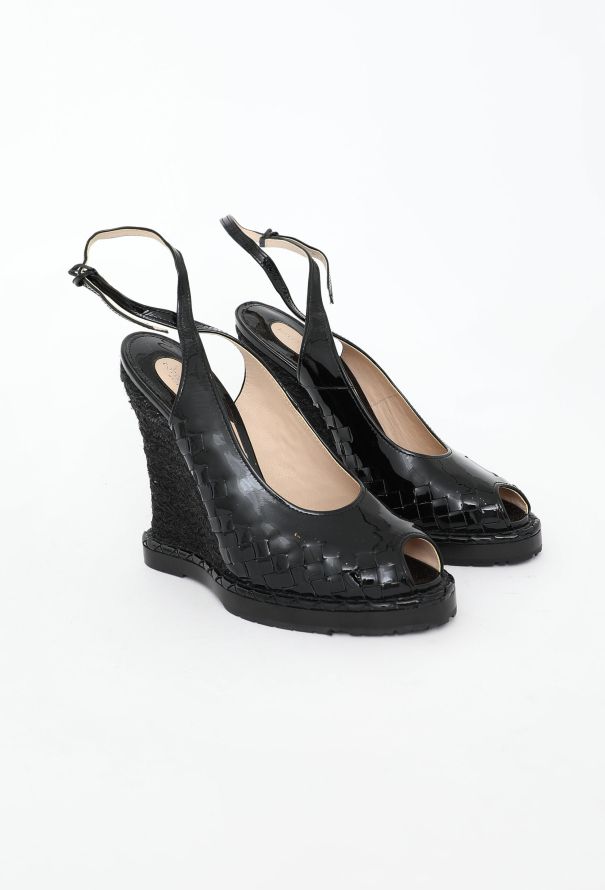 Bottega Veneta S/S 2017 Intrecciato Raffia Wedges - 3