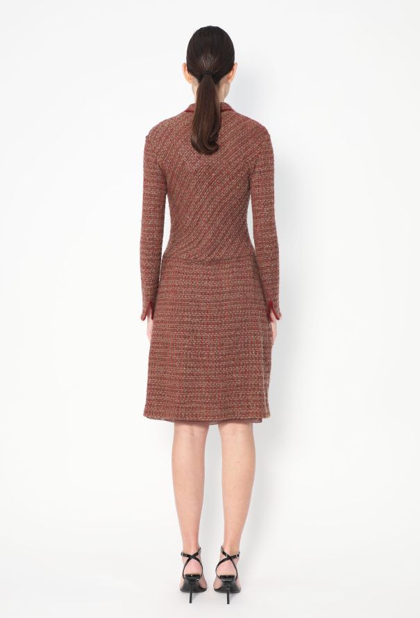 Chanel 1998 Pleated Tweed 'CC' Dress - 4