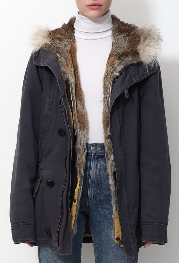 Yves Salomon Rabbit Fur Lined Parka - 2