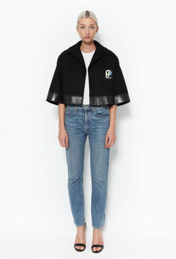 Prada Cropped Ombré Wool Jacket - 2