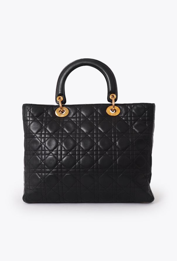 Dior Black Cannage Large Lady Dior - 4