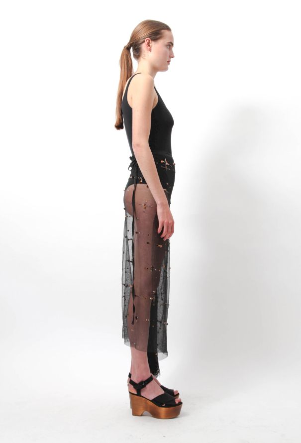 Ann Demeulemeester Feathered Wrap Skirt - 3