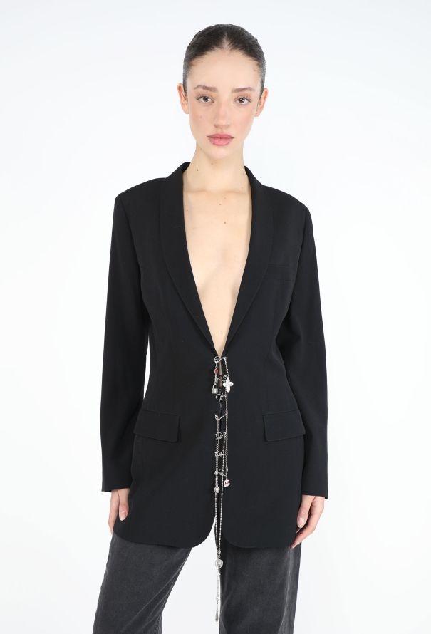 Jean Paul Gaultier RARE Spring 2003 Adorned Shawl Blazer - 4