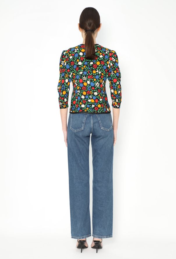 Saint Laurent Collector S/S 1979 Printed Crêpe Top - 6