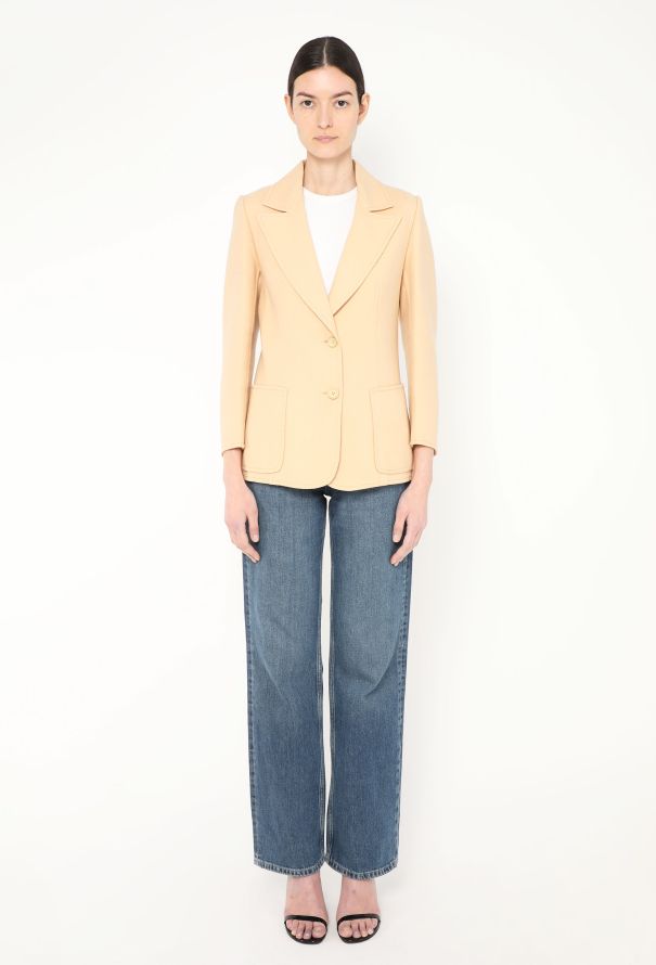 Céline Vintage Notched Twill Blazer - 2
