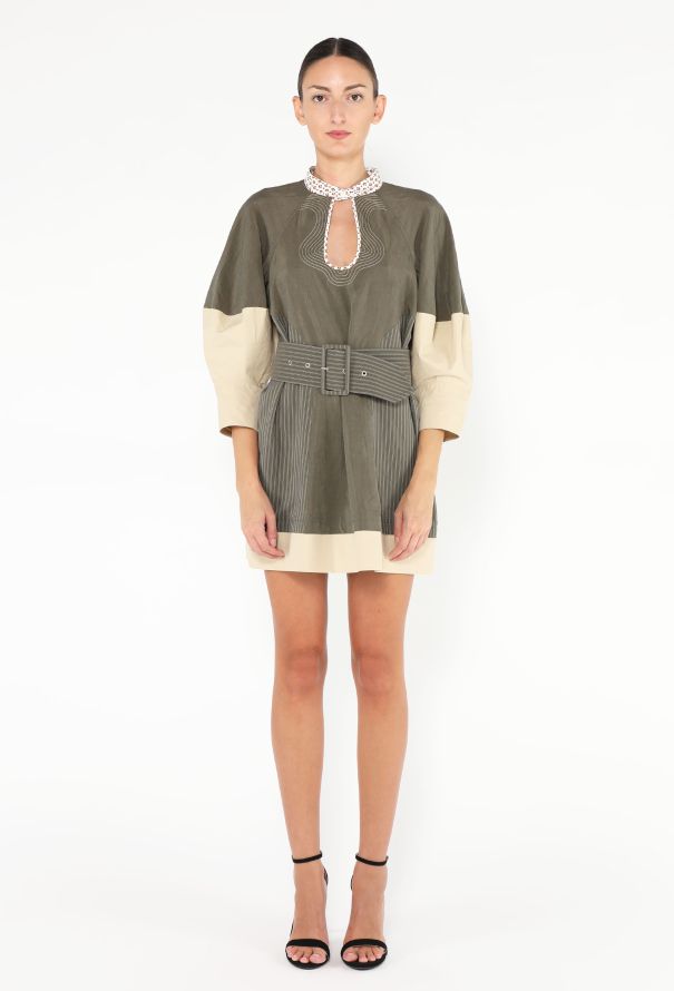 Chloé S/S 2021 Top Stitch Belted Minidress - 4