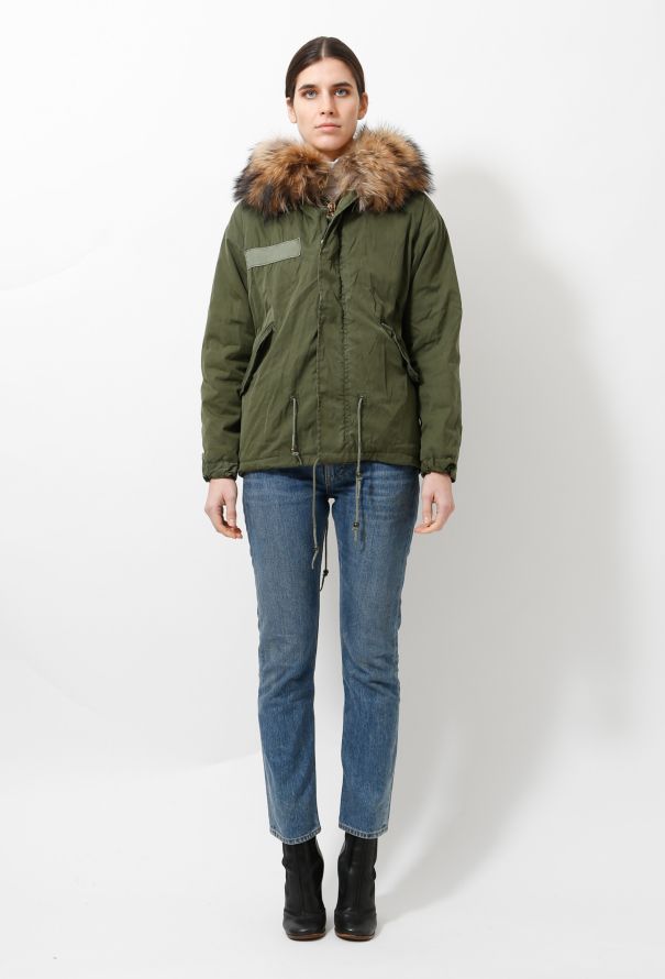 Quilted Fur Hooded Khaki Parka - 4