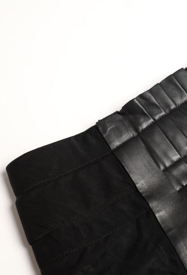 Balenciaga Campaign S/S 2010 Pleated Leather Skirt - 8